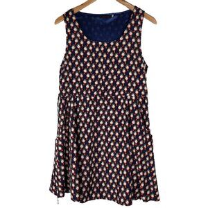 Tenki Bird Sparrow Mini Dress Sleeveless Elastic Waist Scoop Neck Size Small